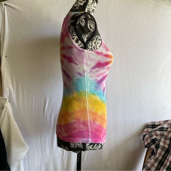 Women’s ribbed tie dye tank top - Picture 2 of 4